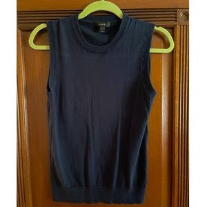 Jcrew navy sleeveless sweater shell